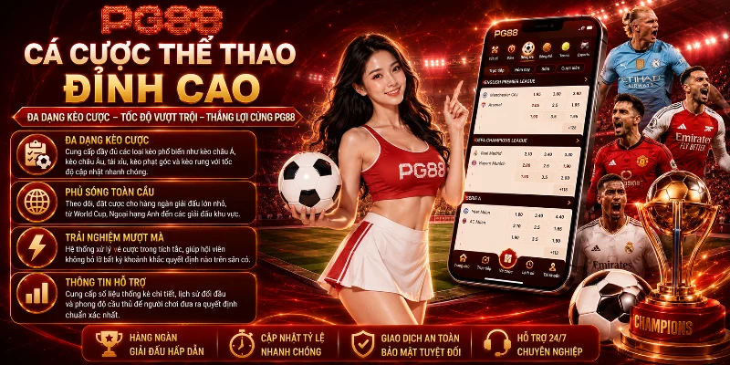 PG88 quy tụ đa dạng giải đấu thể thao hàng đầu thế giới